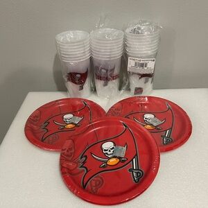 24 Tampa Bay Buccaneers Plates Cups Party Supply NFL NEW
